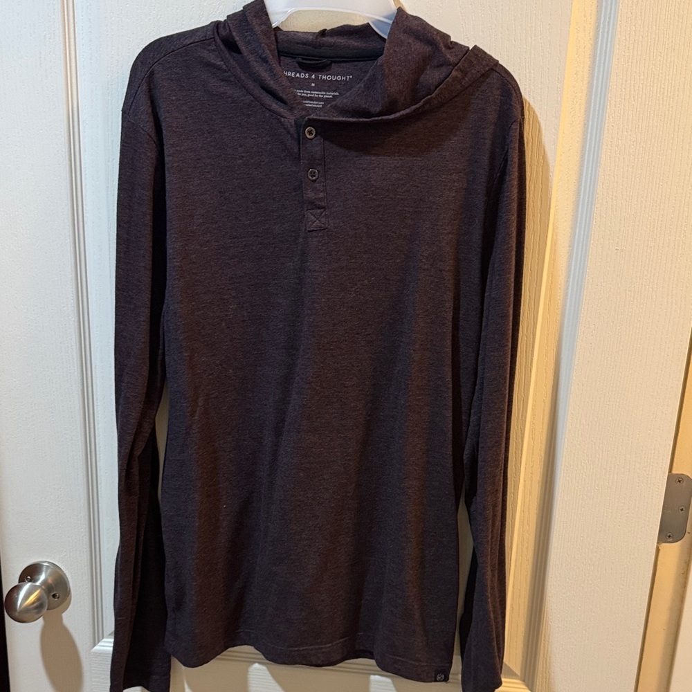 Threads 4 Thought Men's Buttoned Hoodie